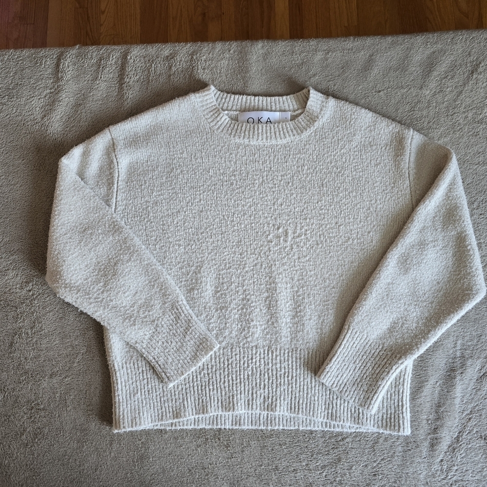 Okakie Textured Knit Relaxed Fit Sweater Size Small - Picture 4 of 13
